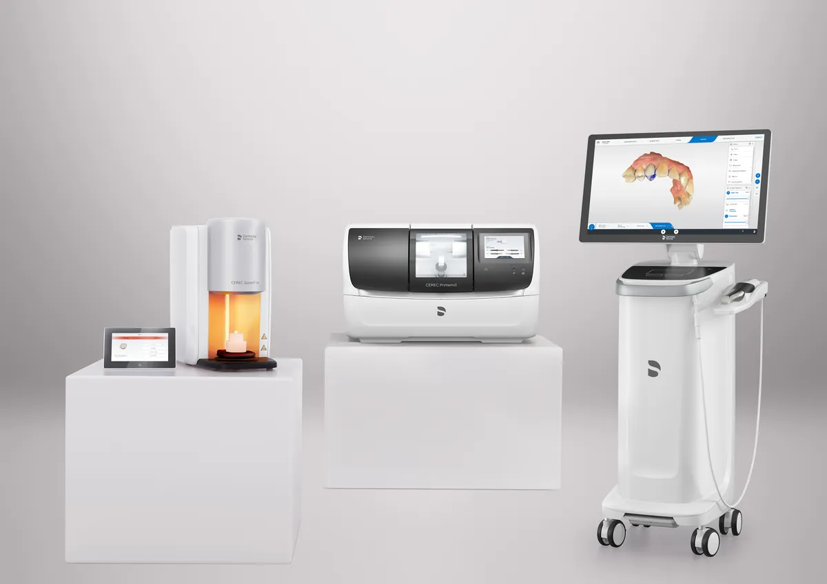 Ecossistema CEREC: Primescan, Primemill e SpeedFire lado a lado