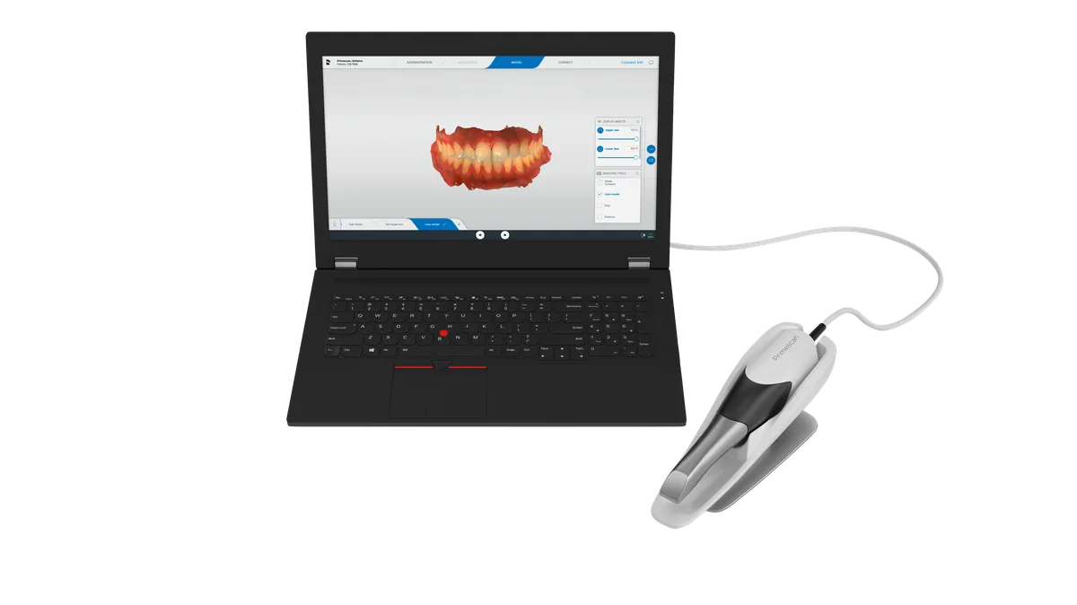 Tela do notebook mostrando escaneamento de arco completo